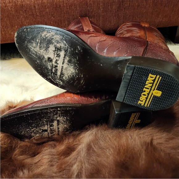 Dan Post Men’s Exotic Ostrich Leg Western Boots – Size 9D - Picture 3 of 7